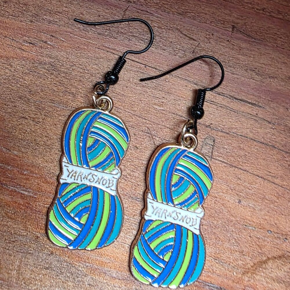 Yarn Snob Earrings Yarn Lover NWT